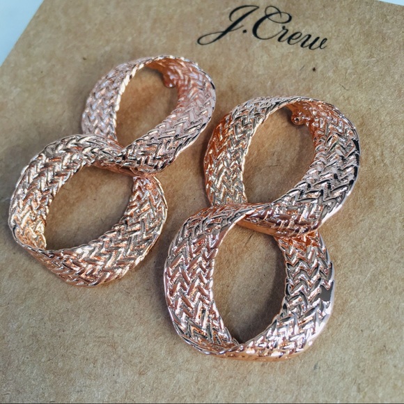 J. CREW Rope Double-Hoop Earrings - Picture 4 of 6